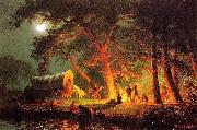 Albert Bierstadt Oregon Trail (Campfire) china oil painting artist